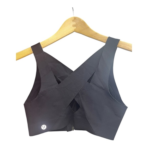lululemon athletica Other - Lululemon Black Sports Bra with Front Zipper and Wide Straps